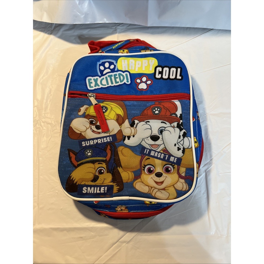 Paw Patrol Soft Insulated School Lunch Bag Box Rubble Chase Skye Marshall Cool.